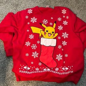 Red 3XLT Pokémon Christmas Sweater